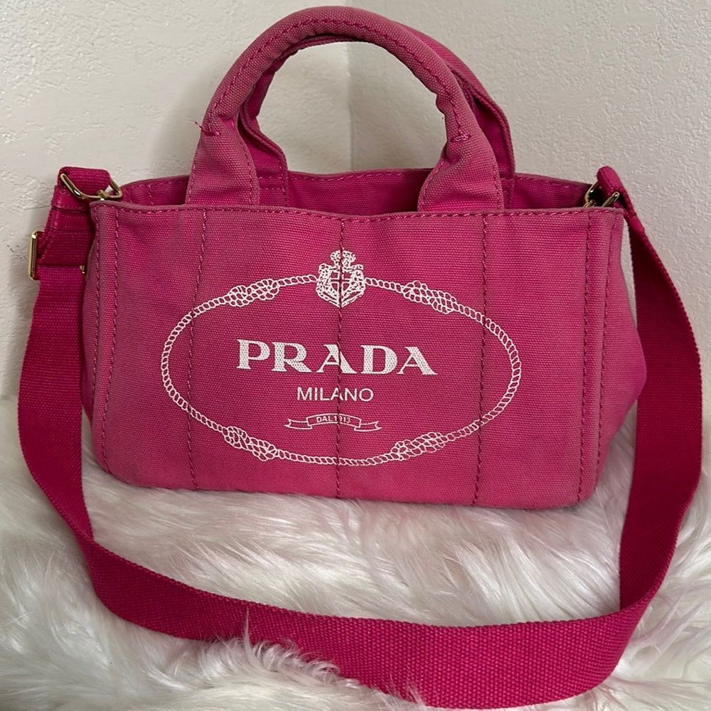 💯Authentic Prada Canapa Two Way - Small sized 🍀 - Picture 16 of 17